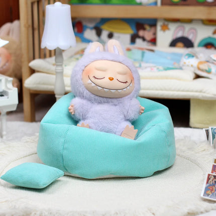 Labubu Doll Sofa for Labubu Mini Lazy Sofa Bed V1 V2 V3 DIY Clothing Accessories Cute Doll Cushion Children's Toy Gift
