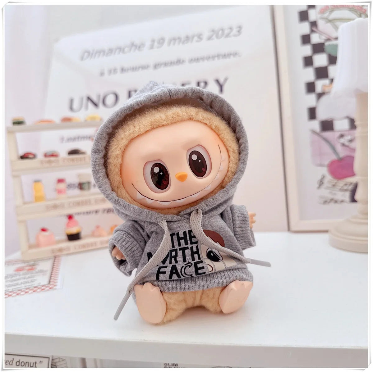 15/17cm Labubu V1 V2 V3 Doll Clothing Fashion Hoodie and Pants Set Korean Idol Trendy DIY Doll Clothing Accessories Toy Gift