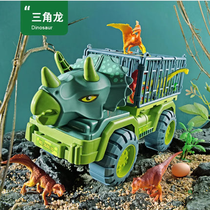 Boys Car Toys Dinosaur Truck Transport Carrier Vehicle Dino Animal Model Tyrannosaurus Rex Truck Game Children Birthday Gifts