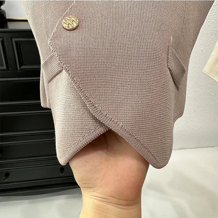 New Summer Women Knitted V-Neck Sleeveless Slim Vest 2025 Female Fashion Solid Single Breasted Tank Tops