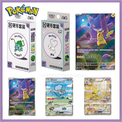 Genuine 151c Surprise Coin Box 2025 Original Ptcg Trading Cards Collected New Scarlet And Violet Simplified Chinese Cards Gifts