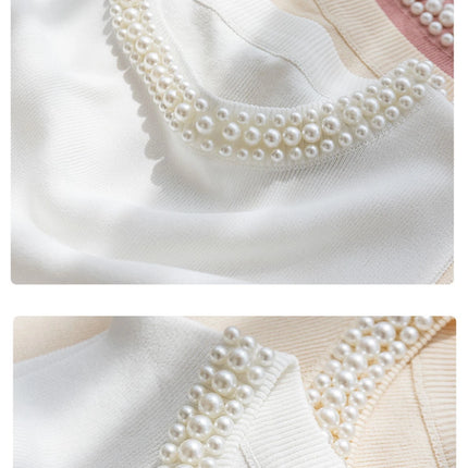 Korea Knitted Vests Women Top Solid Tank Blusas Mujer De Moda Summer New Fashion Female Sleeveless Beading Casual Thin Tops