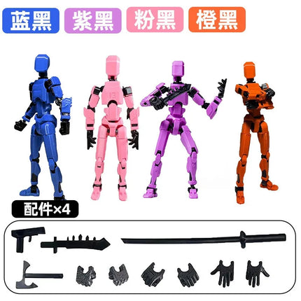 13 Action Figure Titan Multi-Jointed Movable Shapeshift Robot T13 Action Mannequin Character and Dog Figure Toys gifts for kids