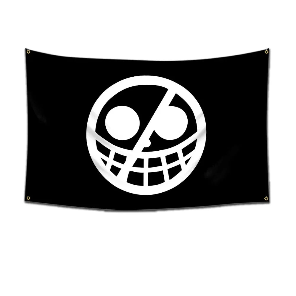 Anime One Piece Pirate Skull Flag Home Bedroom Wall Decor Banner Painting Luffy Straw Hat Pirates Flag Toys for Children Gift