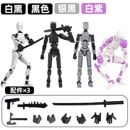 13 Action Figure Titan Multi-Jointed Movable Shapeshift Robot T13 Action Mannequin Character and Dog Figure Toys gifts for kids