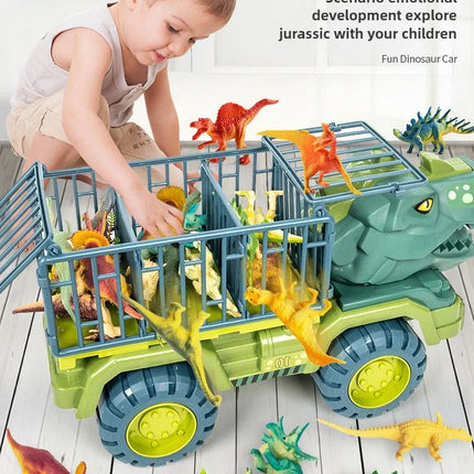 Boys Car Toys Dinosaur Truck Transport Carrier Vehicle Dino Animal Model Tyrannosaurus Rex Truck Game Children Birthday Gifts