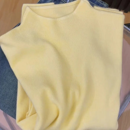 2025 Autumn Winter Fashion Slim Jumpers Top Solid Sweater Women Turtleneck Knitted Pullovers Harajuku Soft Warm Knitwear Sweater