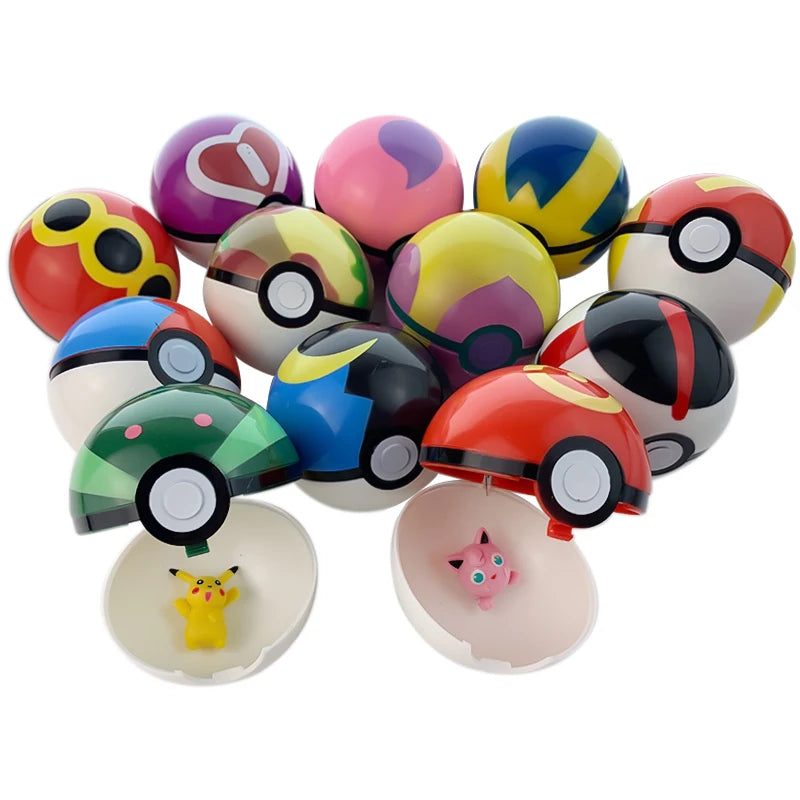 24pcs Pokemon Figure Different Styles Tomy Model Collection 2-3cm Pikachu Anime Pokeball Poke Ball Go Elf Toys Dolls Child Gift