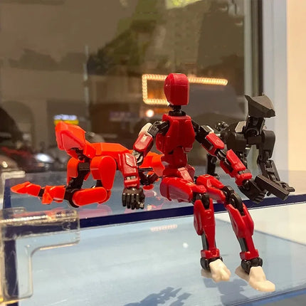 13 Action Figure Titan Multi-Jointed Movable Shapeshift Robot T13 Action Mannequin Character and Dog Figure Toys gifts for kids