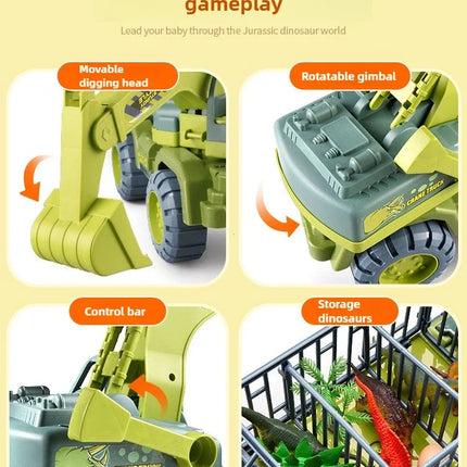 Boys Car Toys Dinosaur Truck Transport Carrier Vehicle Dino Animal Model Tyrannosaurus Rex Truck Game Children Birthday Gifts