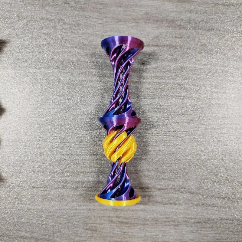 3D Printed Impossible Pyramid Passthrough Fidget Toys Double Layer Helical Tree Diversification Kids Decompression Ornament Gift