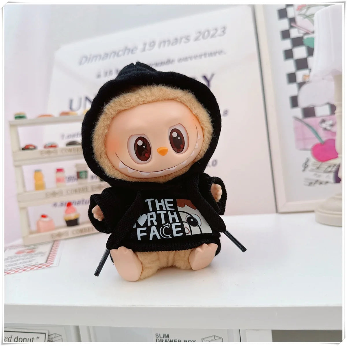 15/17cm Labubu V1 V2 V3 Doll Clothing Fashion Hoodie and Pants Set Korean Idol Trendy DIY Doll Clothing Accessories Toy Gift