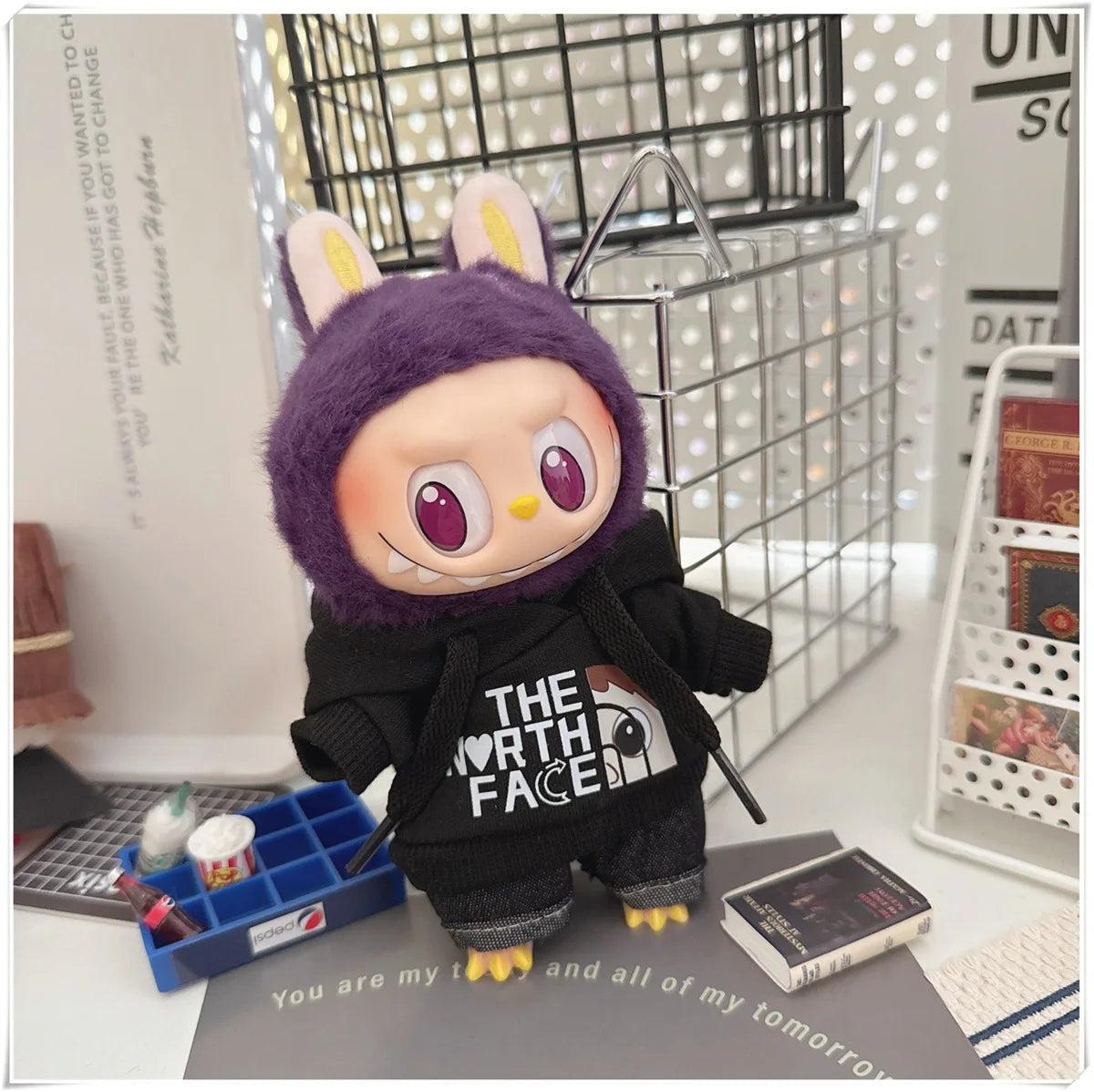 15/17cm Labubu V1 V2 V3 Doll Clothing Fashion Hoodie and Pants Set Korean Idol Trendy DIY Doll Clothing Accessories Toy Gift