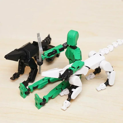 13 Action Figure Titan Multi-Jointed Movable Shapeshift Robot T13 Action Mannequin Character and Dog Figure Toys gifts for kids