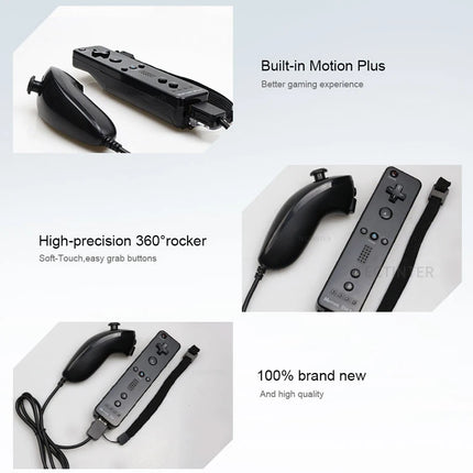 Remote Controller For Wii Wii U Console Wireless Gamepad with Nunchunk Set Remote Controle Joystick Joypad Optional