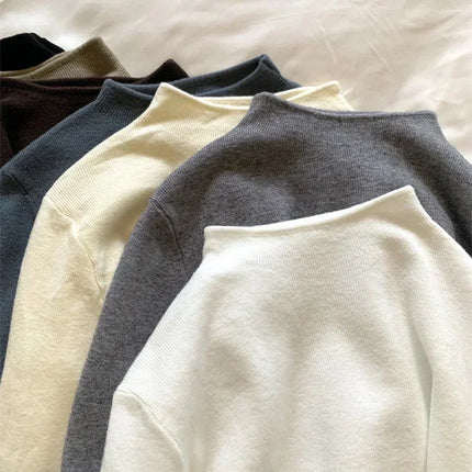 2025 Autumn Winter Fashion Slim Jumpers Top Solid Sweater Women Turtleneck Knitted Pullovers Harajuku Soft Warm Knitwear Sweater