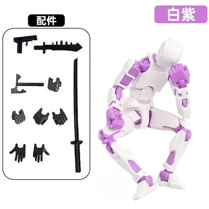13 Action Figure Titan Multi-Jointed Movable Shapeshift Robot T13 Action Mannequin Character and Dog Figure Toys gifts for kids