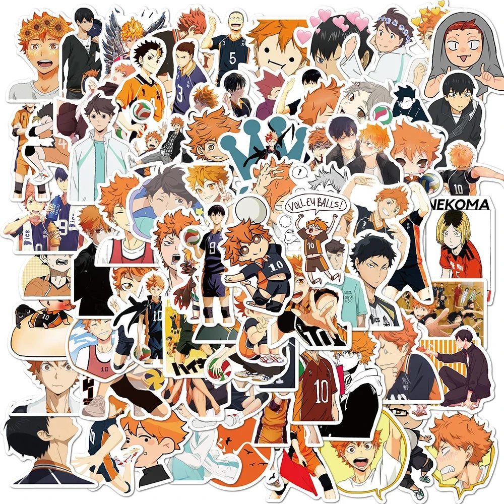 100PCS Mix Anime Collection Stickers Waterproof DIY Graffiti Phone Laptop Luggage Guitar Notebook Cup Cartoon Stickers Kids Toy