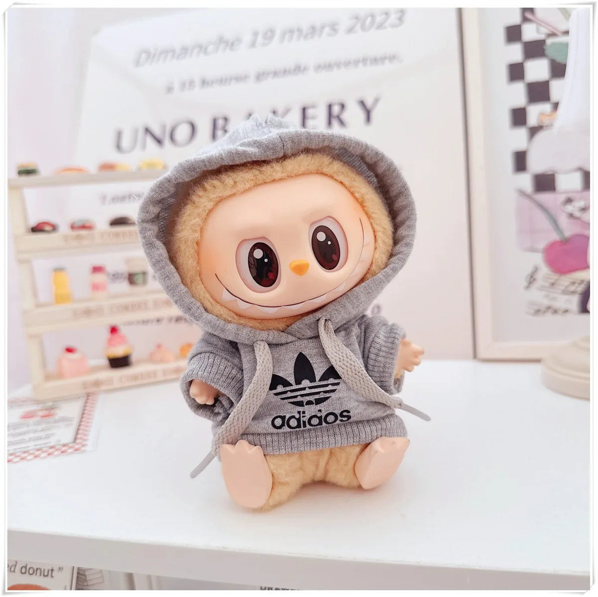 15/17cm Labubu V1 V2 V3 Doll Clothing Fashion Hoodie and Pants Set Korean Idol Trendy DIY Doll Clothing Accessories Toy Gift