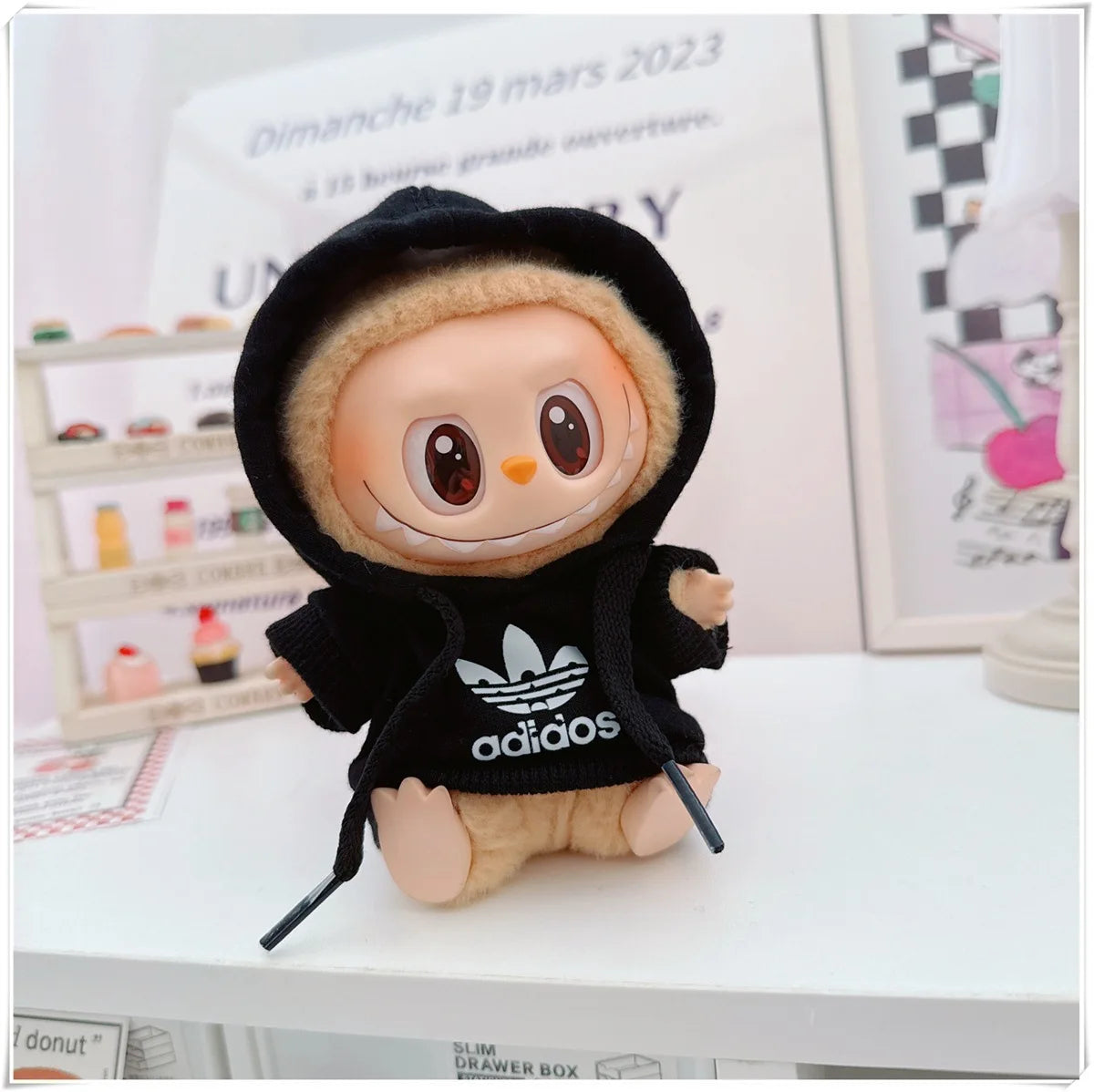 15/17cm Labubu V1 V2 V3 Doll Clothing Fashion Hoodie and Pants Set Korean Idol Trendy DIY Doll Clothing Accessories Toy Gift