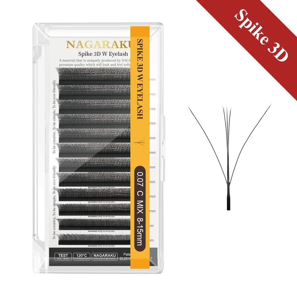 NAGARAKU Automatic Flowering W Shape Bloom 3D 4D 5D 6D 7D 8D Premade Fans Speed Eyelash Extensions Natural Soft Light Full Dense