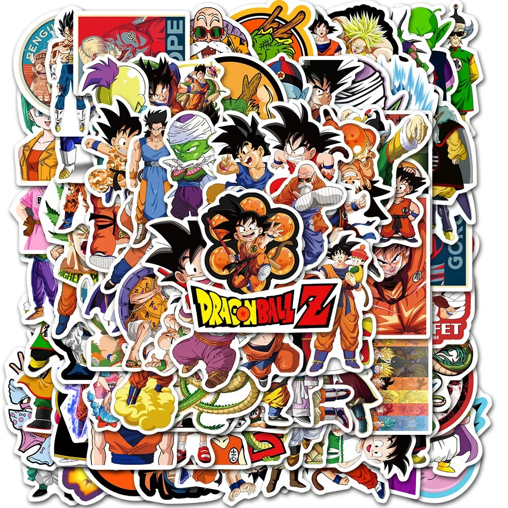 100PCS Mix Anime Collection Stickers Waterproof DIY Graffiti Phone Laptop Luggage Guitar Notebook Cup Cartoon Stickers Kids Toy