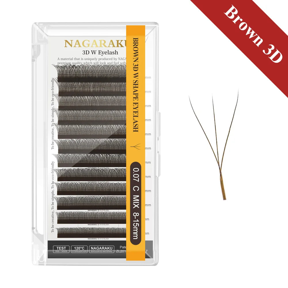 NAGARAKU Automatic Flowering W Shape Bloom 3D 4D 5D 6D 7D 8D Premade Fans Speed Eyelash Extensions Natural Soft Light Full Dense