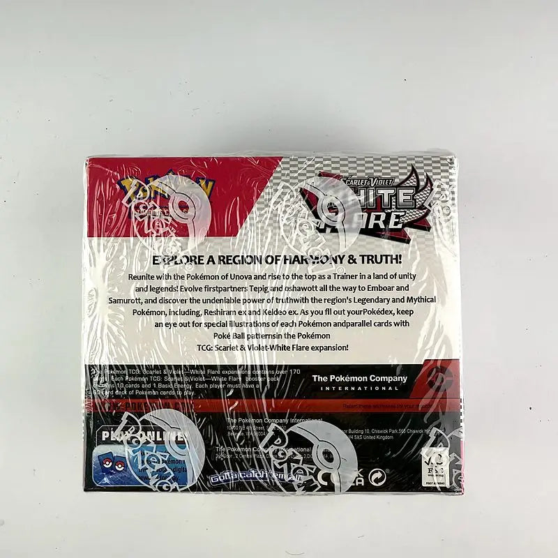 360Pcs English Pokemon Card Black Bolt White Flare 151 classics Booster Box pokemon Cards Battle Game kids gift