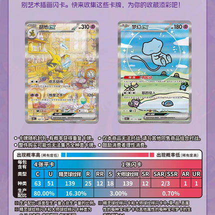 Hot Sale 100%Original Pokes Trading Card Game Ptcg Collected 151 Jing Scarlet&Violet Simplified Chinese Version Collections Gift